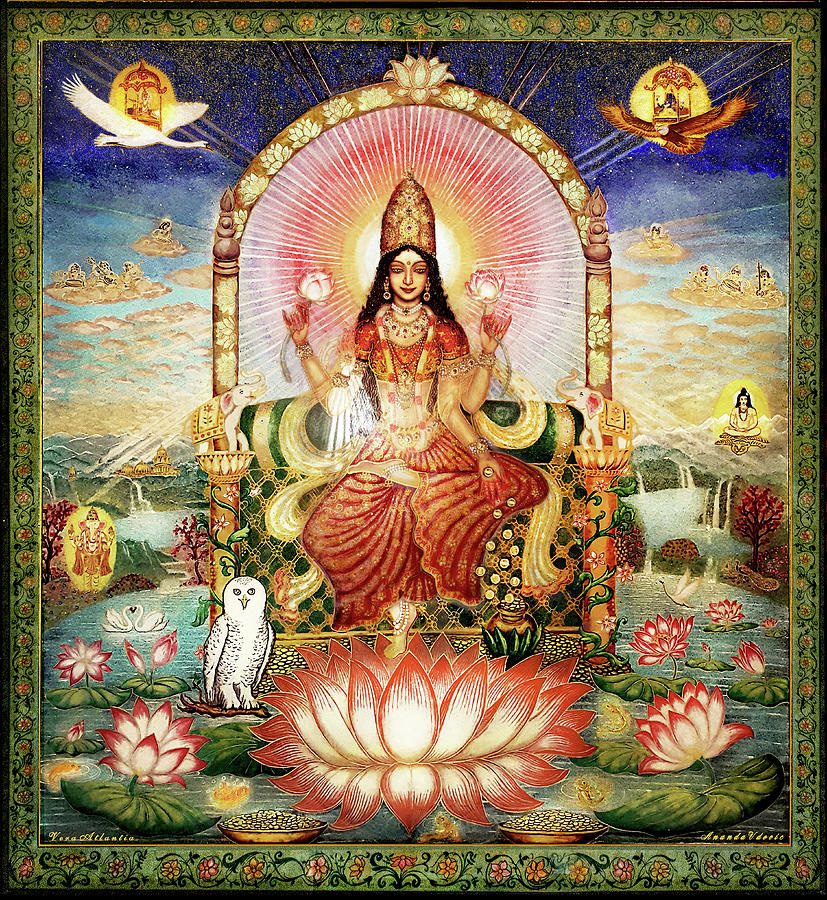 gemstone-painting-lakshmi-on-the-lotus-throne